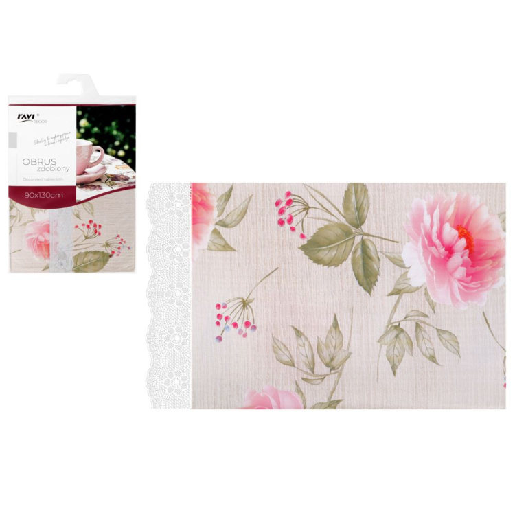 Obrus zdobiony 90x130cm wzór 2 RAVI